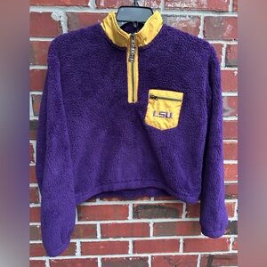 Summit Sportswear Kickoff Collection LSU Tigers Women’s 1/4 Zip Sherpa Pullover